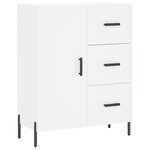 vidaXL Buffet haut Blanc 69 5x34x180 cm Bois d'ingénierie