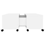 vidaXL Table basse blanc 75x75x38 cm bois d'ingénierie