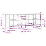 vidaXL Armoire à chaussures sonoma gris 131x35x50 cm bois d'ingénierie