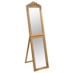 vidaXL Miroir sur pied Doré 50x200 cm