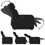 vidaXL Fauteuil inclinable Noir Similicuir