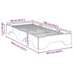 vidaXL Cadre de lit sans matelas empilable cire marron 90x190 cm