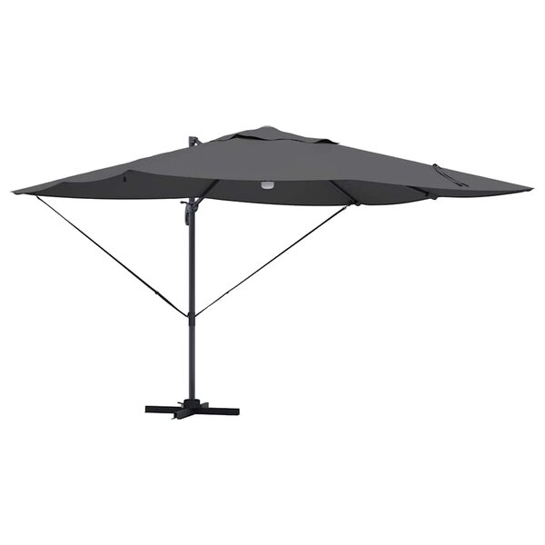 vidaXL Parasol Anthracite 351 x 250 x 253 cm Polyester et Aluminium