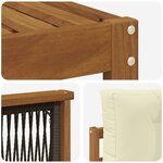 vidaXL Ensemble de canapés d'extérieur 5 pc Naturel et Crème