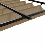 vidaXL Gazebo mural Taupe Acier