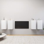 vidaXL Meubles TV 4 Pièces Blanc 30 5x30x60 cm Bois d'ingénierie