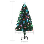 vidaXL Arbre de Noël pré-éclairé avec support 120 cm fibre optique