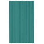vidaXL Panneaux de toiture 36 Pièces Acier galvanisé Vert 80x45 cm