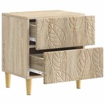 vidaXL Table de chevet Chêne Sonoma 43 x 34 5 x 48 cm