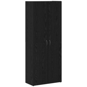 vidaXL Cabinet de Bureau avec étagère 2 Pièces Chêne noir 60 x 32 x 153