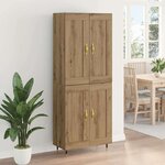 vidaXL Haut Armoire Chêne artisanal 69 5 x 34 x 180 cm