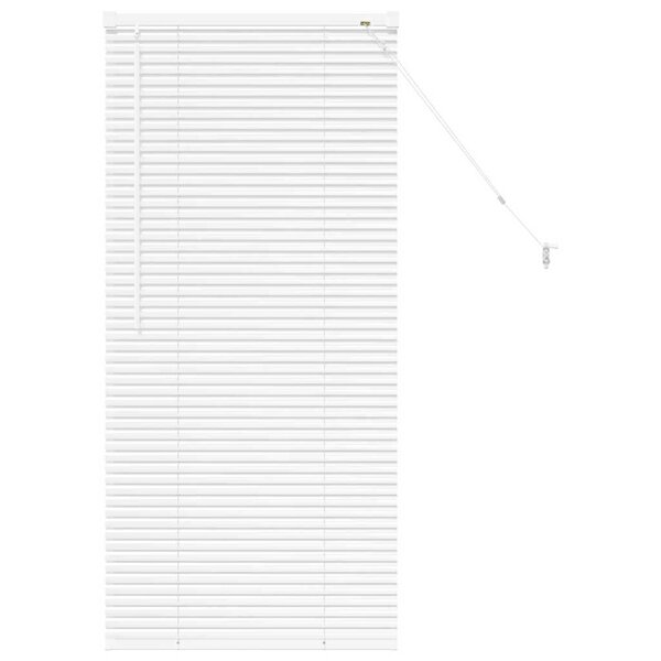 vidaXL Store de Fenêtre avec des rideaux Autre Blanc 60 x 130 cm Aluminium
