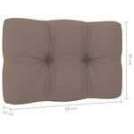 vidaXL Chaises de jardin lot de 2 avec coussins taupe Pin imprégné