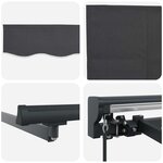 vidaXL Cadre d'auvent Anthracite 500 × 300 cm