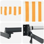 vidaXL Auvent rétractable électrique Orange et Blanc 4 5 × 3 m
