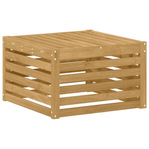 vidaXL Pouf d'Extérieur Bois d'Acacia Massif Blanc 59 x 59 x 37 cm