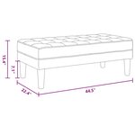 Banc vidaXL Gris clair 113x57x39 cm Tissu