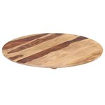 vidaXL Dessus de table Bois solide Rond 15-16 mm 70 cm