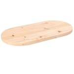 vidaXL Dessus de table 80x40x2 5 cm bois de pin massif ovale