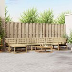 vidaXL Ensemble de canapés d'extérieur 8 pc Blanc et Beige