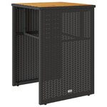 vidaXL Ensemble de bistro 3 Pièces avec coussins noir résine tressée