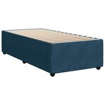 vidaXL Sommier à lattes de lit avec matelas Bleu foncé 100x200 cm