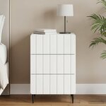 vidaXL Cabinet de chevet Blanc 43 x 41 x 68 cm Bois d'ingénierie