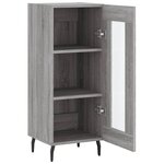 vidaXL Buffet Sonoma gris 34 5x34x90 cm Bois d'ingénierie