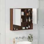 vidaXL Armoire Miroir Chêne brun 59 x 17 x 55 cm Bois d'ingénierie