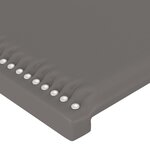 vidaXL Tête de lit avec oreilles Gris 183x23x118/128 cm Similicuir