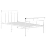 vidaXL Cadre de lit sans matelas blanc métal 90x200 cm