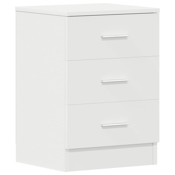 vidaXL Table de chevet Blanc 38 x 35 x 56 cm Bois d'ingénierie