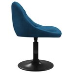 vidaXL Chaises pivotantes à manger lot de 4 bleu velours