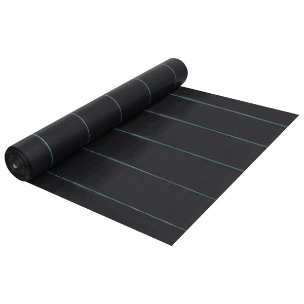 vidaXL Toile de paillage Noir 1x100 m PP