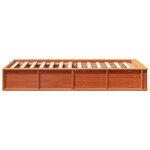 vidaXL Cadre de lit avec stockage Marron cire 90 x 190 cm Bois massif