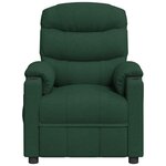 vidaXL Fauteuil de massage Vert foncé Tissu