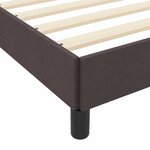 vidaXL Lit à ressorts avec matelas Marron foncé 100 x 200 cm tissu