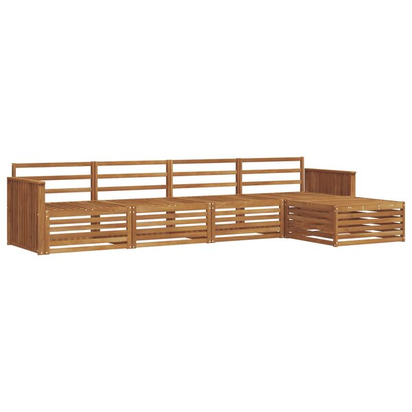 vidaXL Ensemble de canapés d'extérieur 5 pc Naturel