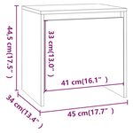 vidaXL Tables de chevet 2 Pièces Sonoma gris 45x34x44 5cm bois ingénierie
