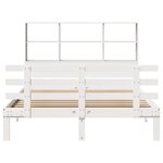 vidaXL Lit bibliothèque sans matelas blanc 140x190 cm bois pin massif