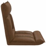 vidaXL Fauteuil de sol ajustable Marron Tissu