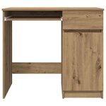 vidaXL Bureau chêne artisanal 86x49x76 cm bois d'ingénierie