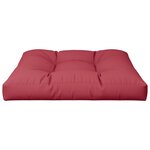 vidaXL Coussin de palette rouge bordeaux 80x80x12 cm tissu