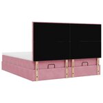 vidaXL Cadre de lit ottoman avec matelas rose 180x200 cm velours