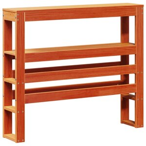 vidaXL Tête de lit avec étagères marron cire 100 cm bois massif de pin