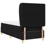 Lit box spring avec matelas vidaXL Noir 90x200 cm Tissu