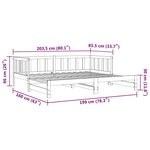 vidaXL Lit coulissant sans matelas blanc 2x(90x190) cm