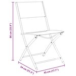 vidaXL Ensemble de salle à manger pour jardin Pliant 7 Pièces Noir