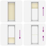 vidaXL Store plissé crème 80x200 cm largeur du tissu 79 4 cm polyester