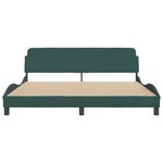 vidaXL Cadre de lit Dover vert foncé 180x200 cm velours